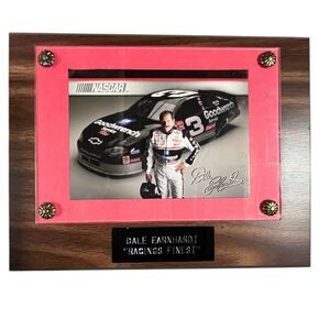 Dale Earnhardt Sr. Autographed NASCAR Plaque with Photo Original